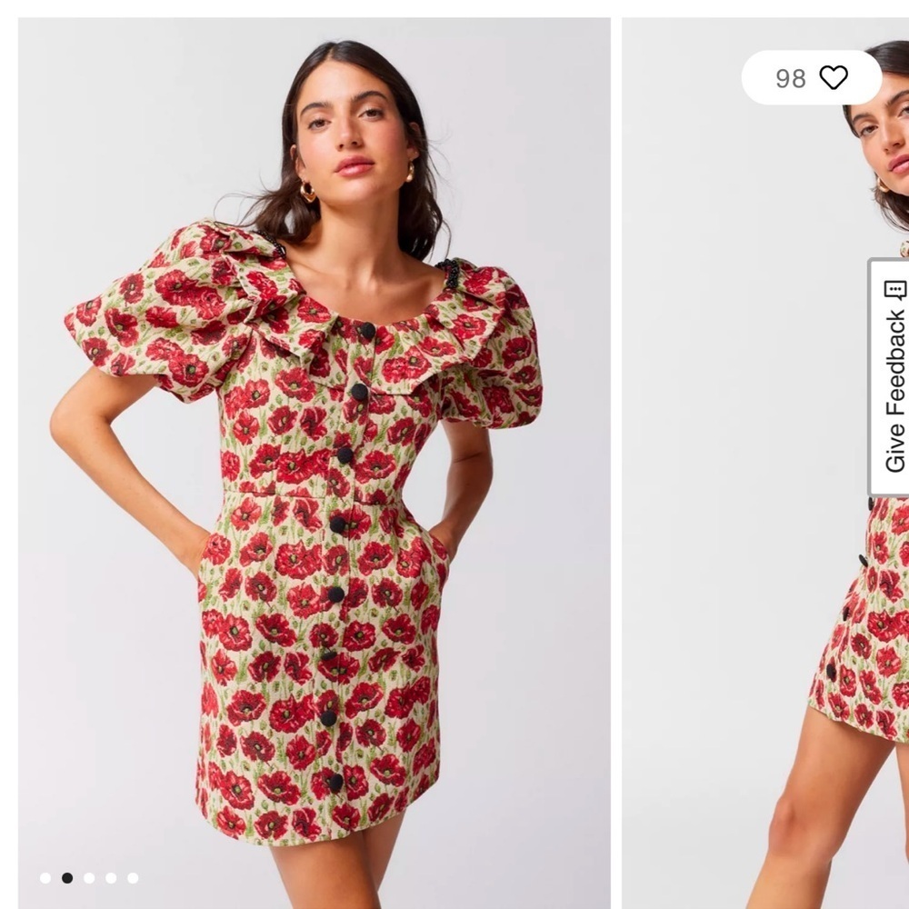 Sister Jane free people red poppy floral dress nwt size 4